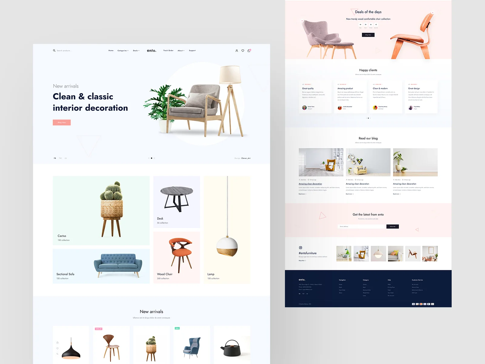 Ento – Furniture eCommerce Web Design